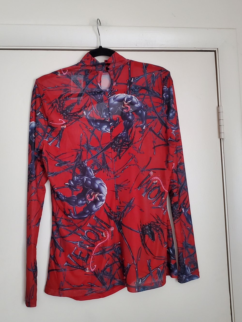 Marvel Her Universe Venom Mesh Cutout Long Sleeves Top - Picture 4 of 14